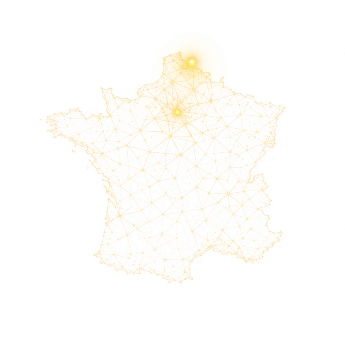 Carte de France — zone d’intervention Mur Design HDF